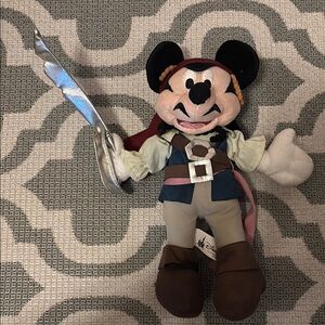 New with Tags : Disney Pirates of the Caribbean - Jack Sparrow Mickey Mouse Doll